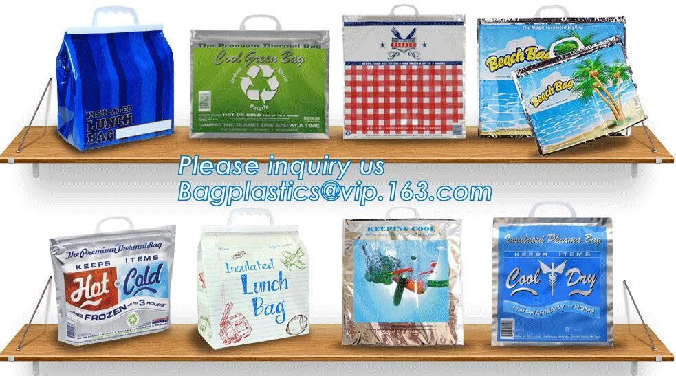 custom bulk waterproof large soft folding food delivery picnic lunch tote grocery cooler bag aluminum foil thermal bags
