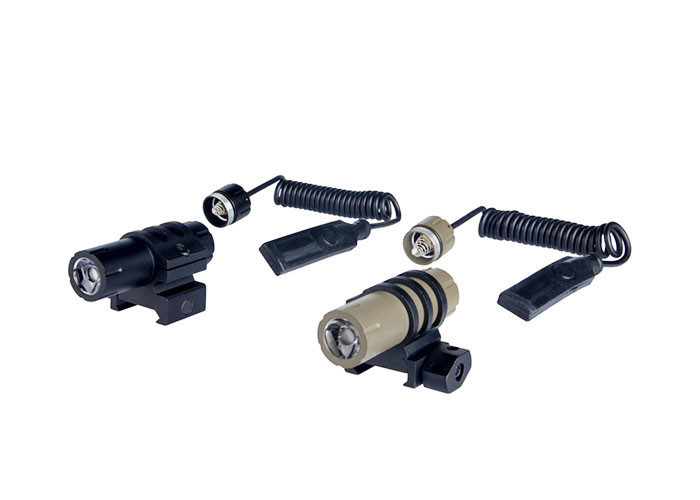 ANS Metal Picatinny Rail LED Flashlight Remote Pressure Switch Operation