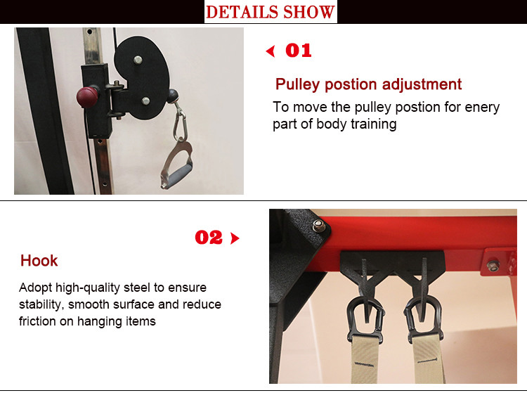 Professional Commercial Multi Station Gym Equipment , Cable Power Combo Rack Machine