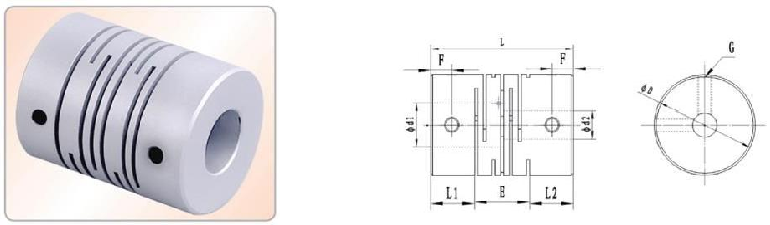 Lightweight Aluminum Alloy Coupling Corrosion Resistant Flexible Beam Coupling