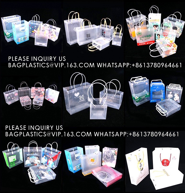 Plastic Hard Handle Bags, Handle Shopping bags, handle shipper, handle gift bags, white handle handy bags