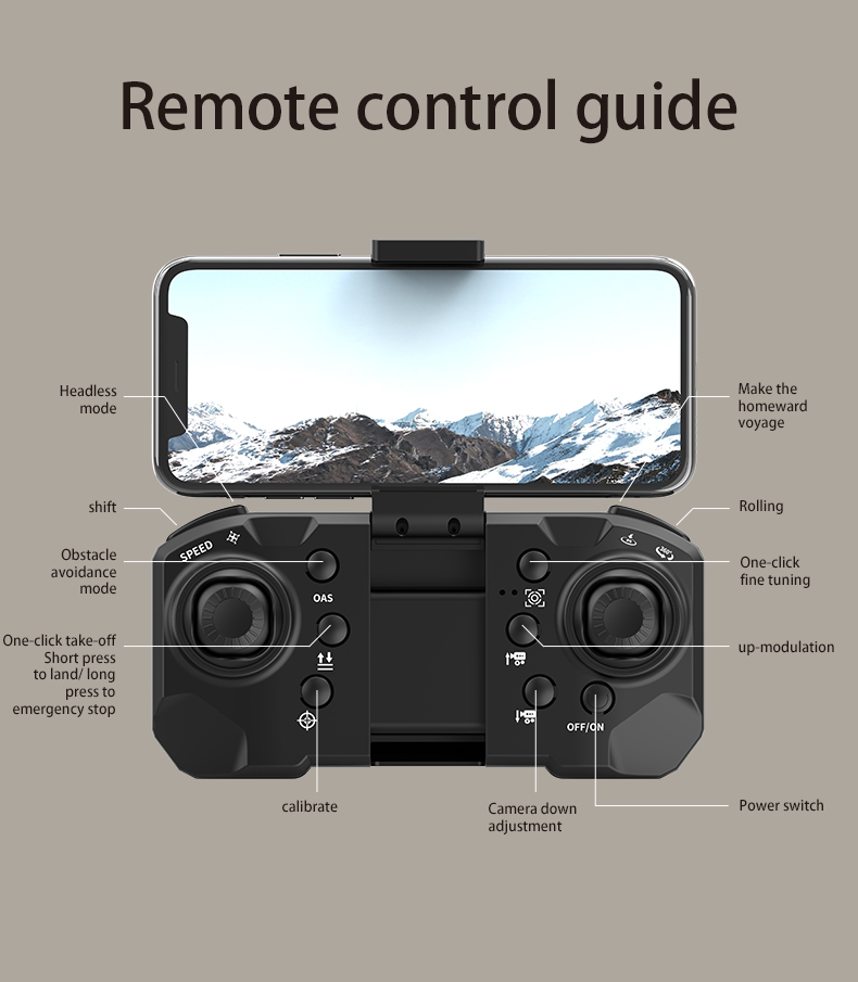 Beginner Mini Drone with 4k HD Dual ESC Camera Optical Flow Positioning Obstacle Avoidance Foldable Quadcopter RC Dron