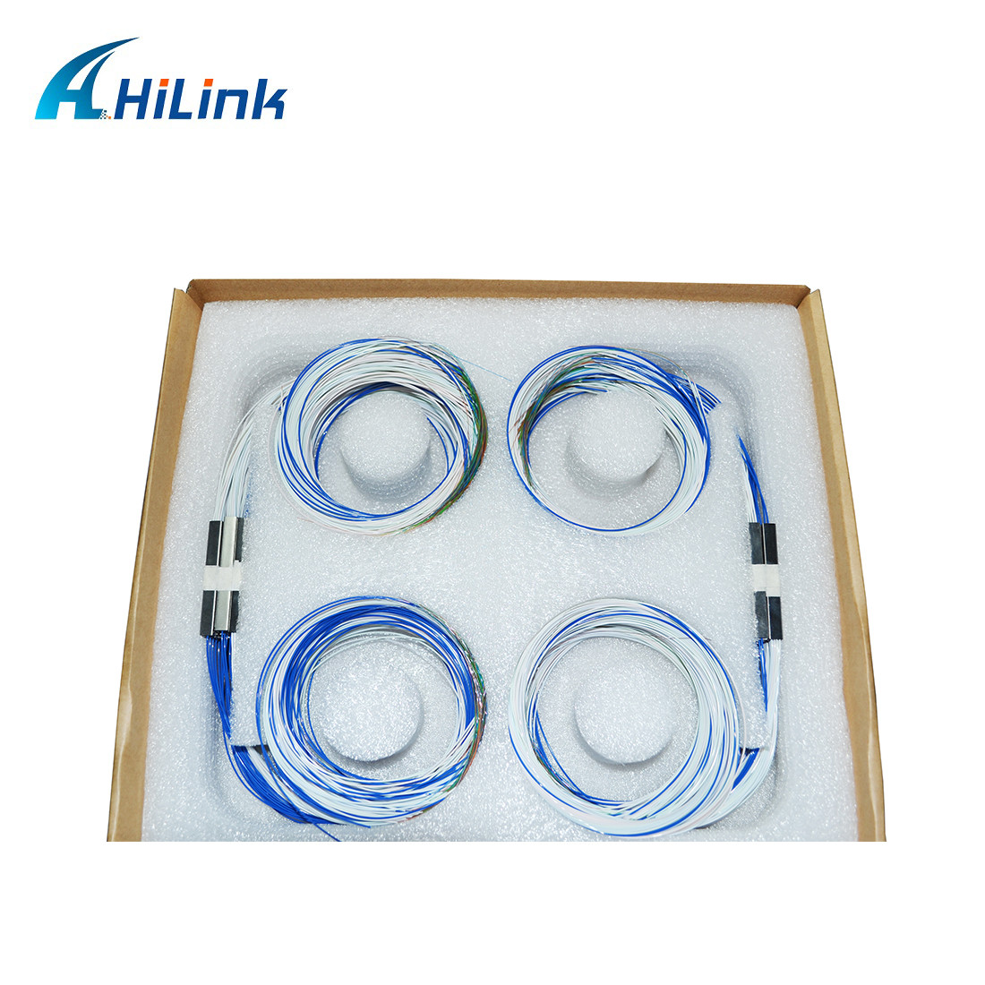 Single Mode PLC Fiber Optic Splitter Mini 1X8 Steel Tube 0.9mm Without Connector