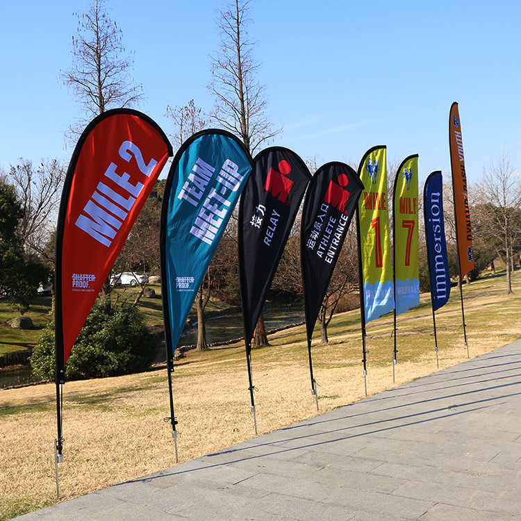 50x200cm Teardrop Outdoor Banner Flags Heat Transfer Printing