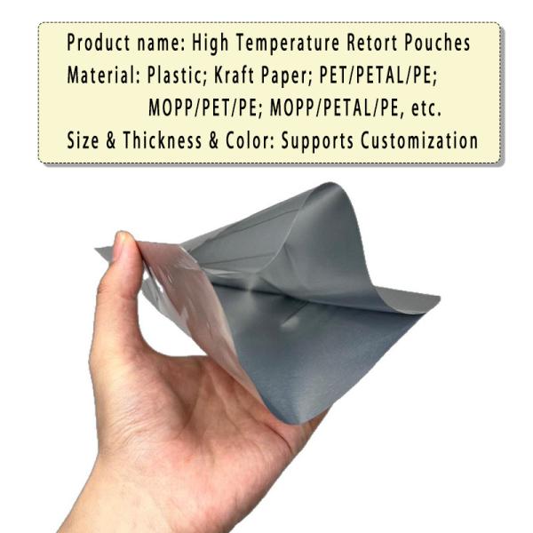 Retort Sealable Aluminum Foil Mylar Bag Open Top Packing Bulk Food Storage