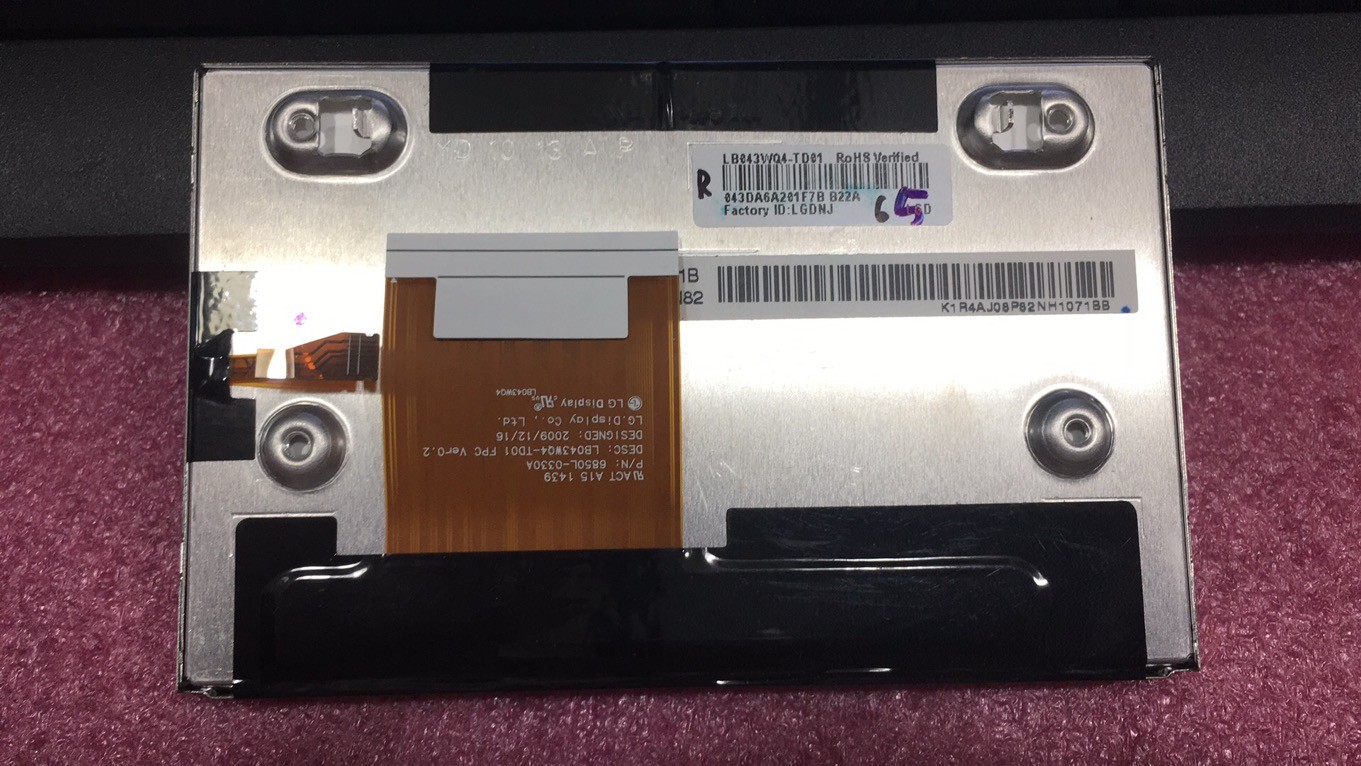 43" 480x1080 400cd/M2 Tft Lcd Display 128PPI LB043WQ4-TD01 70/70/60/50 (Typ.)(CR≥10)