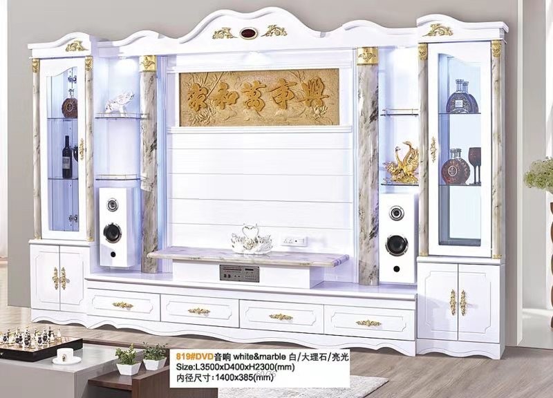Modern European TV Cabinet Furniture Bunnings Doors Bifold Bookshelf Built Style
