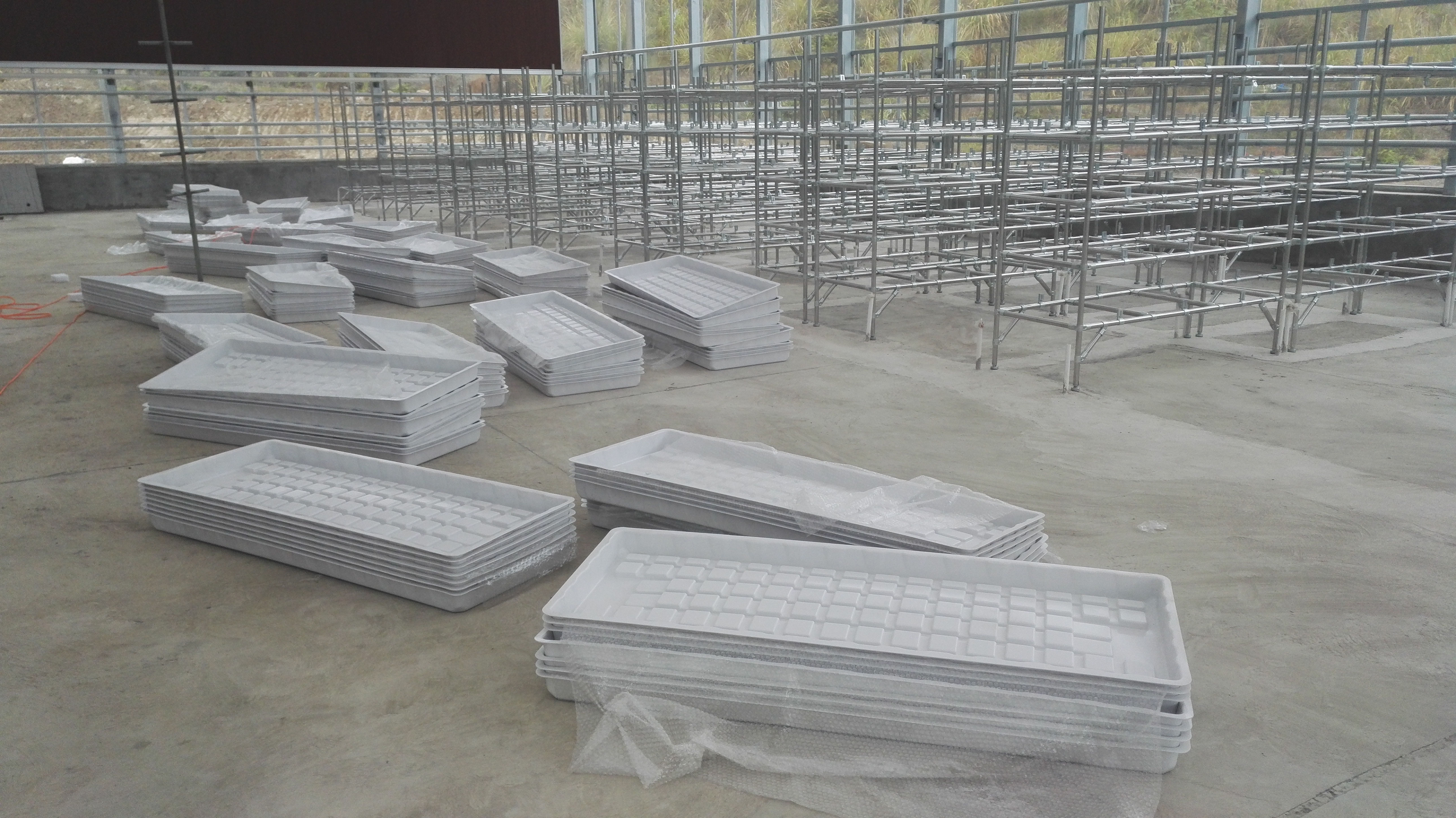 Vertical Seedling Systems Commercial Ebb/Flow System Agricultural Greenhouses