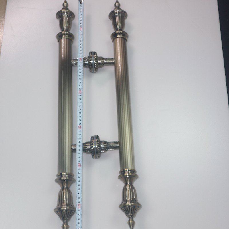European Brass Door Handle 201 Tube and Zinc Allot Head American Gold Room Luxury