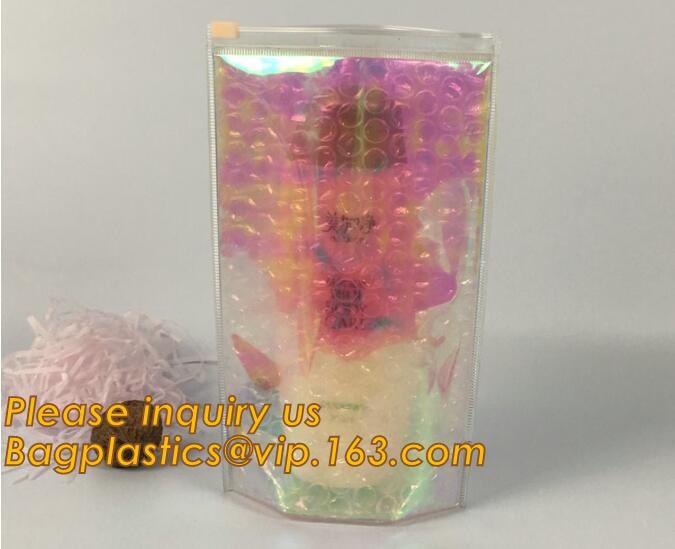 Cosmetic Slider Zip lockkk Bubble Bags Bubble Slide Pouch,Zip lockkk esd bubble bag bubble packaging wrap cosmetic pouch slide