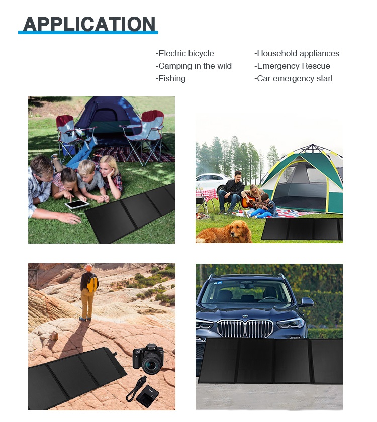 Cellphone Charging 120w Folding Solar Panels With TPT PET EVA Solar Cell Water Fabric