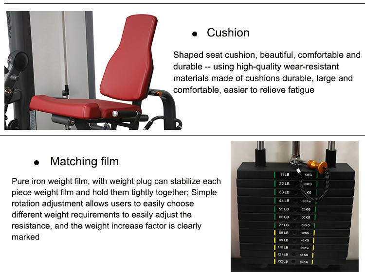 Q235# Steel Life Fitness Strength Equipment , Multi Function Prone Leg Curl And Seated Leg Extension Machine