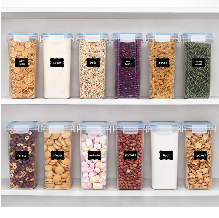 Hot Sale Food Containers Plastic Airtight Jar Sugar Bowl Various Capacities Custom Logo Accept