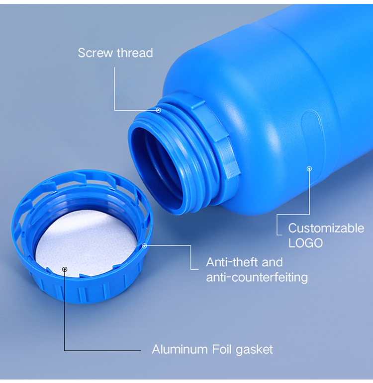 Frost Wide Mouth Plastic Bottles 8 oz Food Grade HDPE Round Reagent Chemical