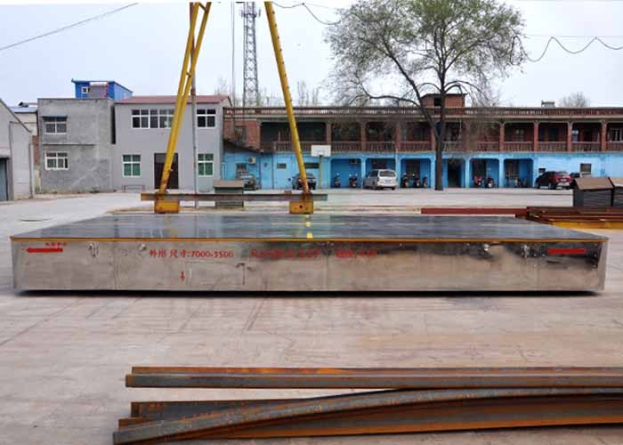 75t Battery Steerable Transfer Car For Heavy Duty Steel Parts Handling In Netherleand Workshop
