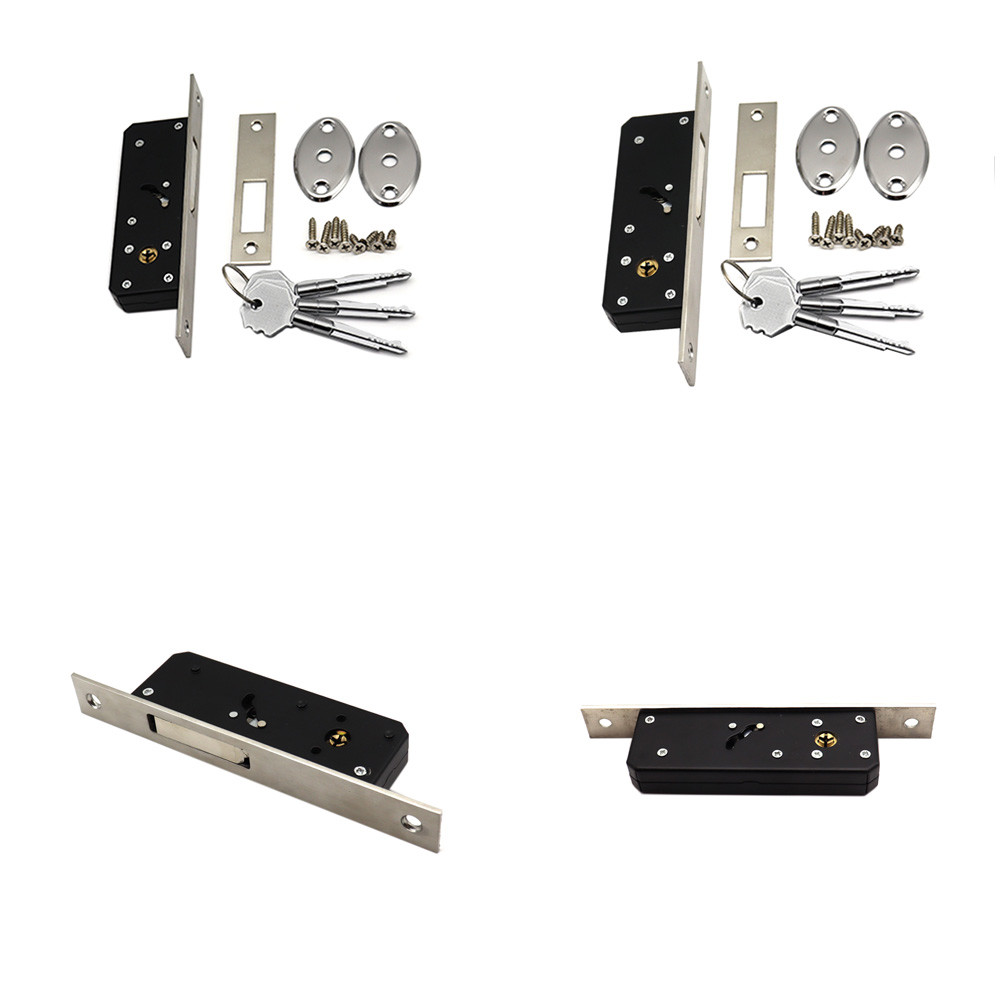Copper Core Cross Iron Key Mortise Door Lock With Latch Modern Design