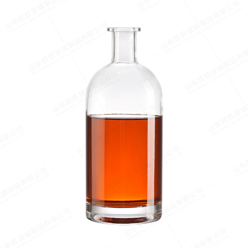 Decal Surface Handling 750ML 500ML Clear Spirit Glass Bottle for Vodka OEM/ODM Acceptable