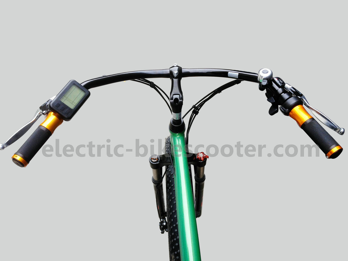 9 Speed Electric Beach Cruiser Bikes With Rear Carrier Lights MTB Suspension Fork