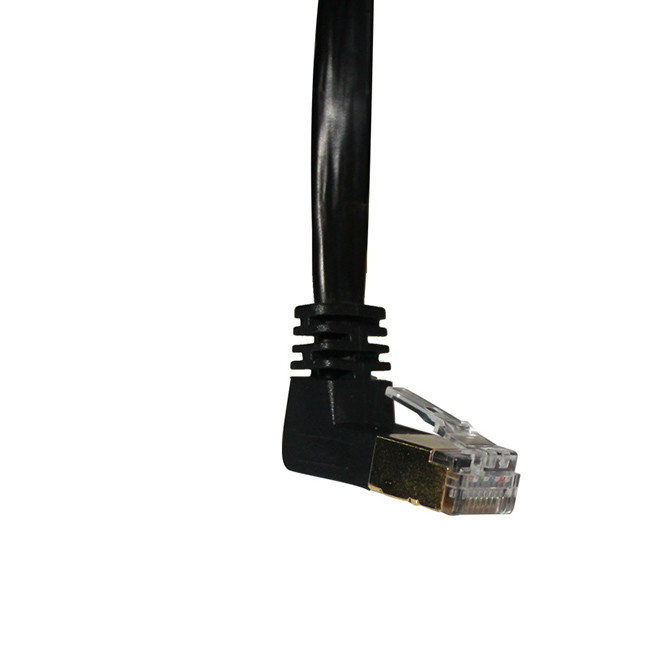 Black Shielded Category 7 Ethernet Cable 10 Gigabit Ethernet Cable