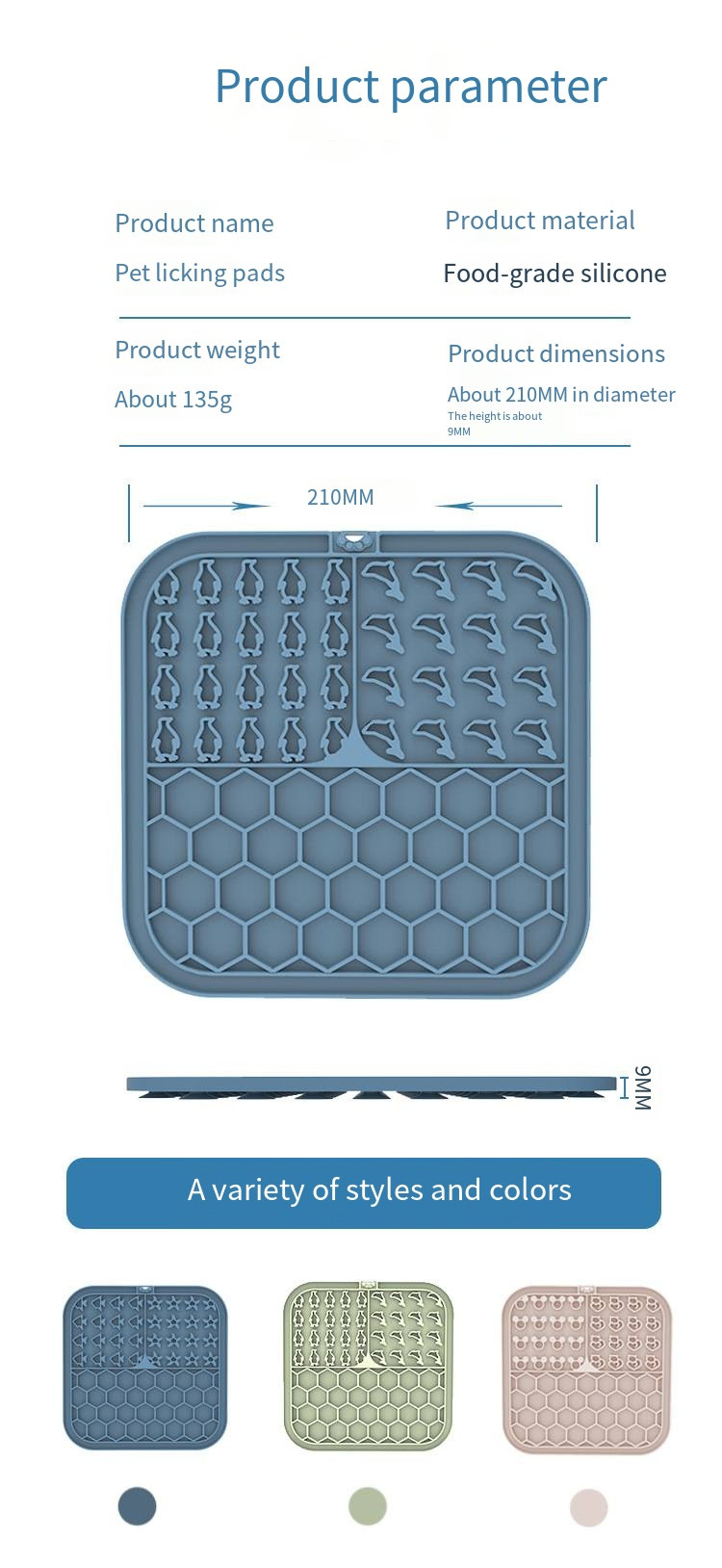 Silicone Suction Cup Licking Pad Cats And Dogs Slow Food Mat For For Food And Water