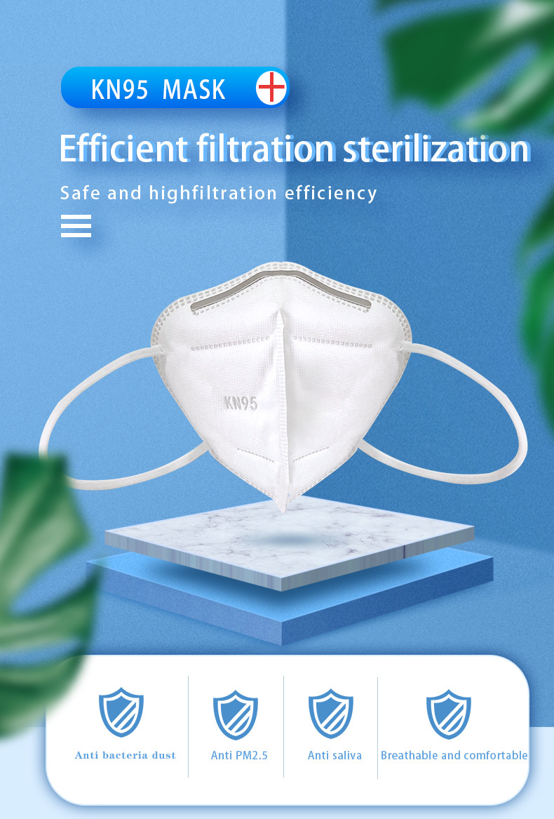 Medical FFP2 KN95 Face Mask, 5 Ply Disposable Non Woven Face Mask With 2 Years Valid