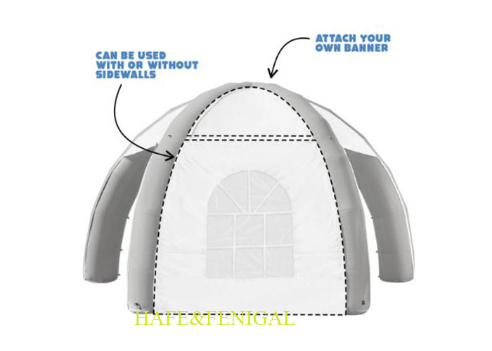Customized 20ft Inflatable Spider Tent With Velcro To Add Banners For Outdoor Events