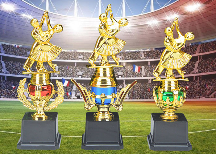 Gold Plated Plastic Trophy Cup For Olympic Games Dancing Winners