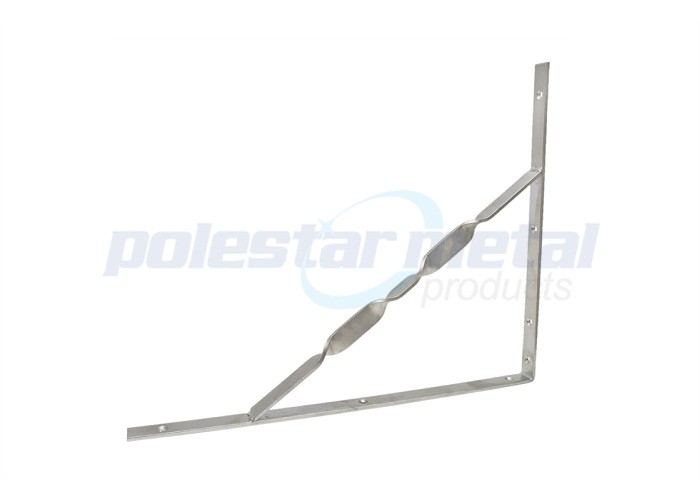 White Powder Coated Steel London Angle Shelf Brackets 200mm Height