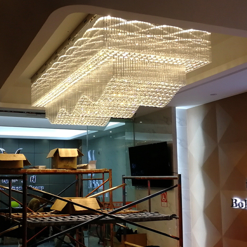 Project crystal lamp manufacturer sales department sand table chandelier(WH-NC-116)