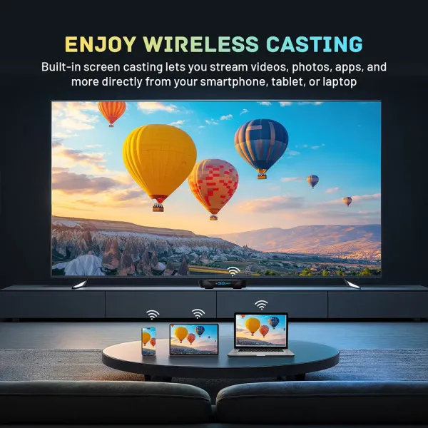 WiFi6 4K Resolution Ultra HD Android 14 Set Top Box 4G Ram 128G Rom