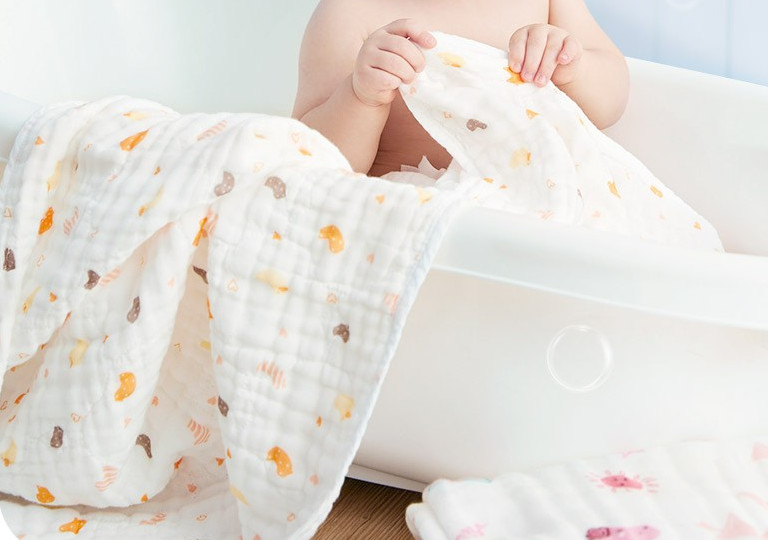 Five Layers 240GSM Thin Gauze Fabric Swaddle Blanket Fabric Breathable