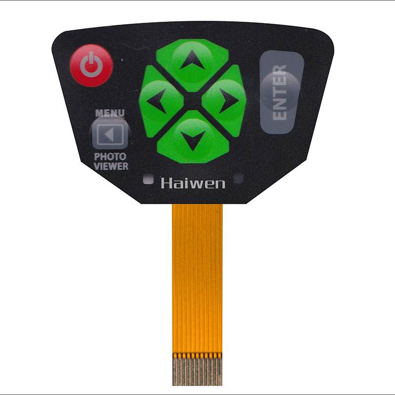 Flexible FPC Capacitive Membrane Switch Graphic Overlay Embedded LED