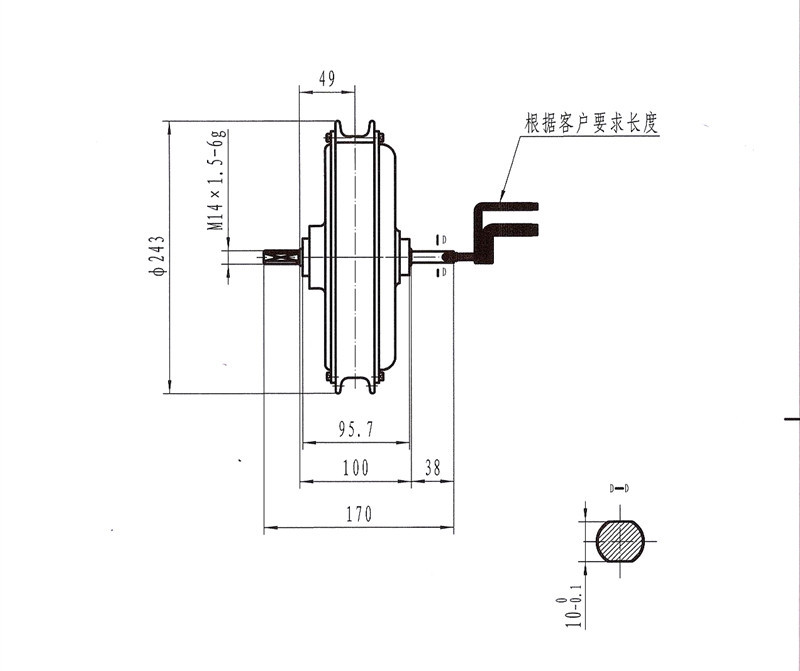 Powerful Electric Bike Hub Motor / 36v 750w Battery Powered Dc Motor