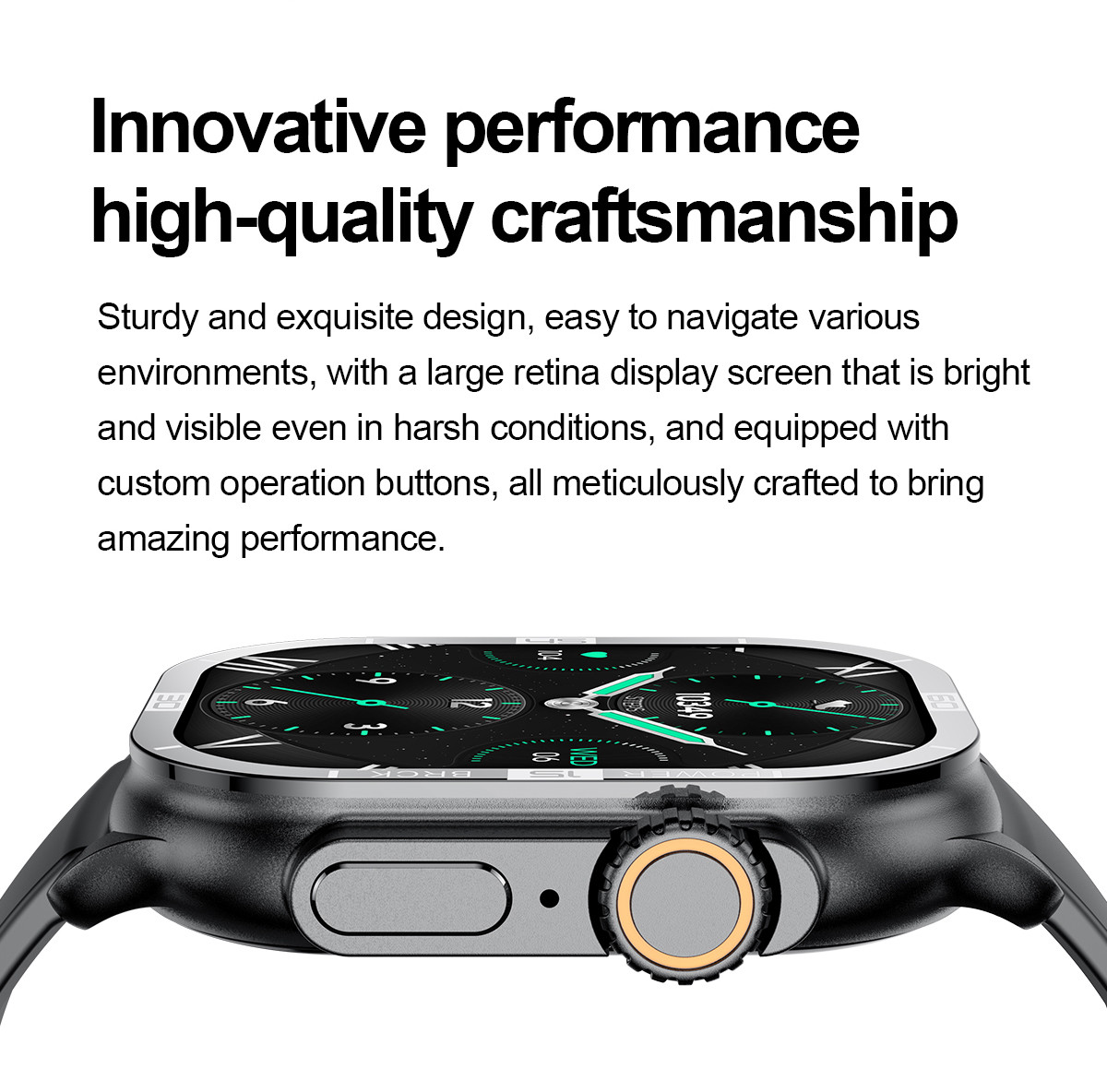 Hk96 Smart Watch High Performance Program Dock Bluetooth Calls Call Reminders Sms App Infomation