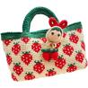 Buy cheap White Woven Cotton Bag , Strawberry Womens Crochet Handbags 32cm×25cm from wholesalers