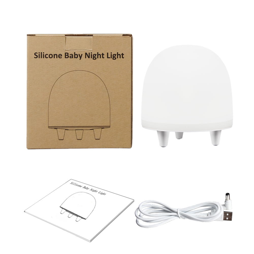 Silicone USB charging baby room night light for children