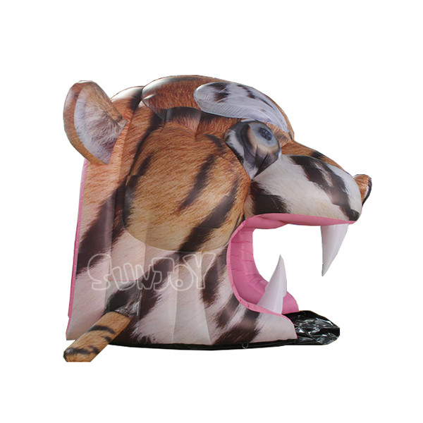 Hot Sale Inflatable Bouncer Tiger Head Tunnel Commercial Bouncers Inflatables
