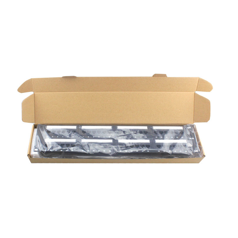 Ethernet Patch Panel RoHS Certified Shielded Rack Mountable Panel with Cable Management