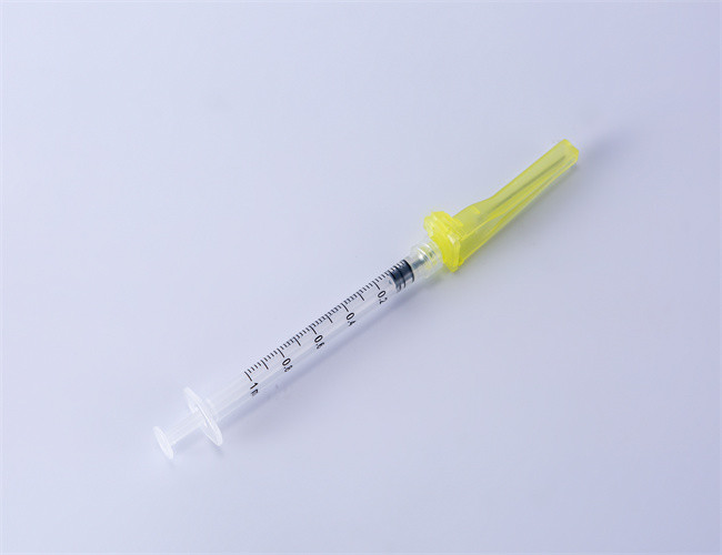 Sterile Medical Disposable Safety Syringe With Safety Needle 16G-30G FDA51K
