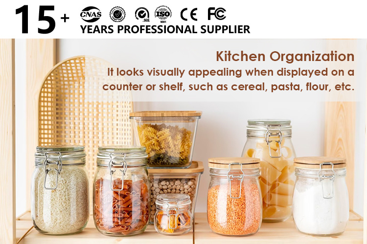 Wholesale Price 4oz 8oz 10oz Airtight Glass Glass Container Packing Jars Flip Lid Glass Jars