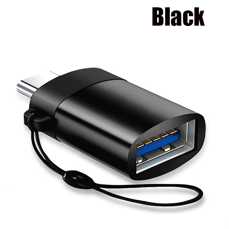 High Compatible Mini Lanyard Metal Shell OTG Type C 3.1 Male to USB 3.0 Female Adapter