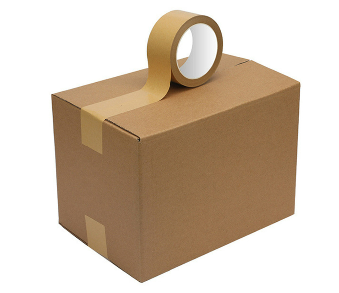 20mm-100mm Tear By Hand Kraft Paper Hot Melt Adhesive Tape With Viscosity