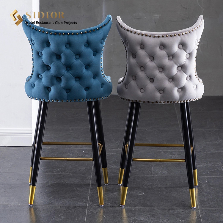 Hotel Bar Chair, Club Bar Stool, High Chair, Stool Chair, Restaurant Chair, PU Leather Upholstery, High Density Foam