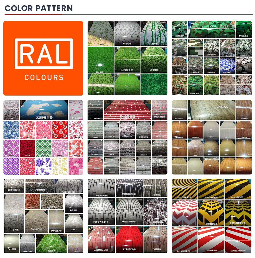 Ral Color PPGI Top Quality for Embossed Pattern 275GSM Cold Galvanized Color Coated Steel Coil PPGI/PPGL Coil