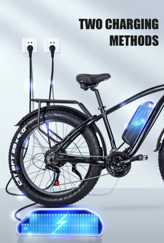 750W 26 Inch Electric Mountain Ebike With 7 Speed Gears And Hydraulic Disc Brake