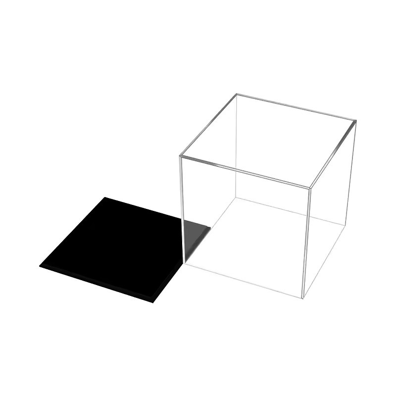 Clear Acrylic Display Case Assembled Cube Display Box Stand Dust-proof Protection Showcase for Action Figures Toy