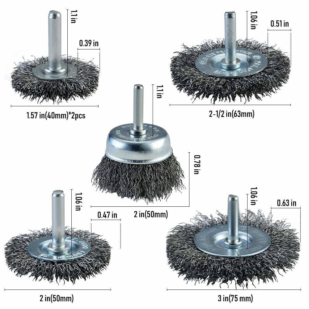 Stripping 2 Inch Wire Wheel Brush 50mm 6mm Rod Knotted Cup