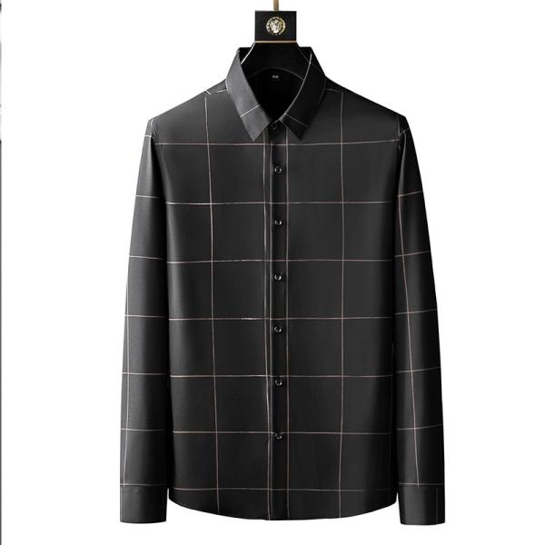 100% Cotton Men's Plaid Shirts Autumn Fashion Casual Large Size Long Sleeve Crop