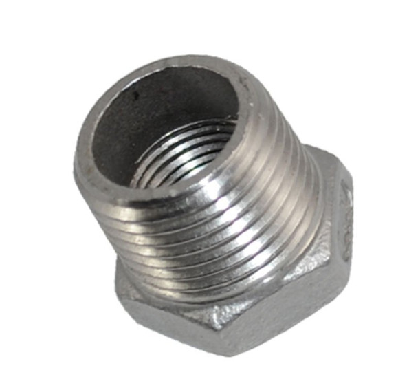 1/2" Male X 1/4" Thread Reducer Bushing , SS304 NPT Female Reducer Bushing