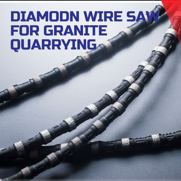 Long Lifespan Stone Cutting Line Tools Diamond Rubber Wire Saw for Sandstone Graphite